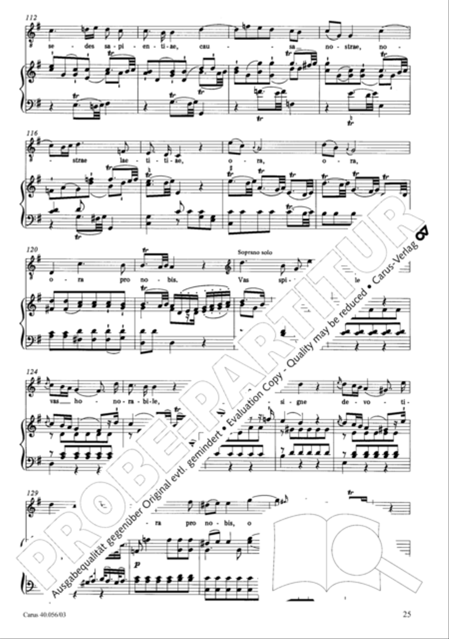 Litaniae Lauretanae B.M.V. in D 4-Part scores gallery preview page 26