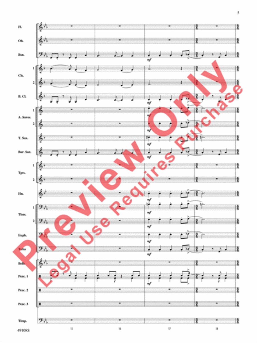 Tango for Two Left Feet Tango for Two Left Feet Concert Band scores gallery preview page 6