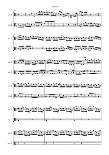 Brandenburg Concerto No. 3 in G major, BWV 1048 1st Mov. (J.S. Bach) for Viola Duo image number null
