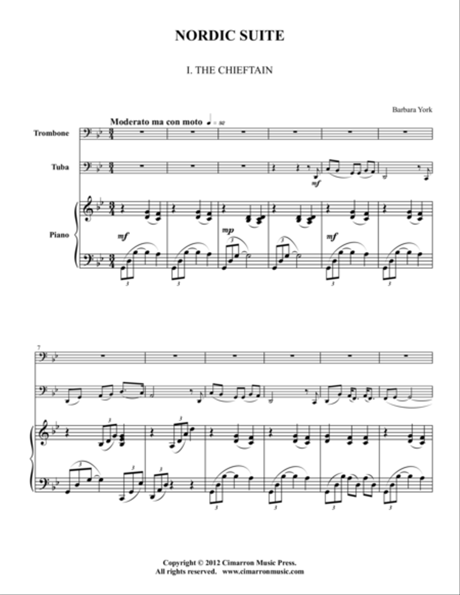 Nordic Suite Trombone scores gallery preview page 1