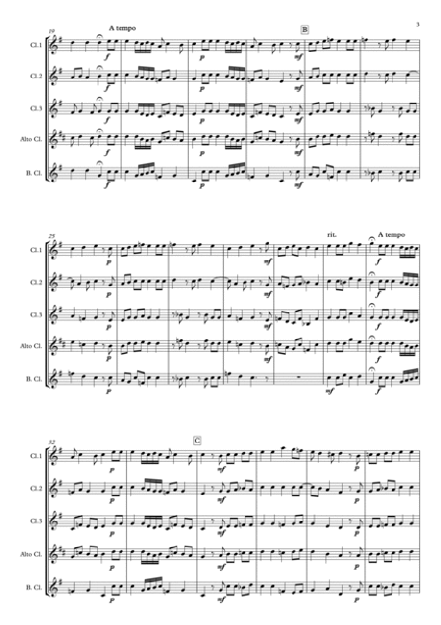 Matona mia cara Woodwind Quartet scores gallery preview page 2