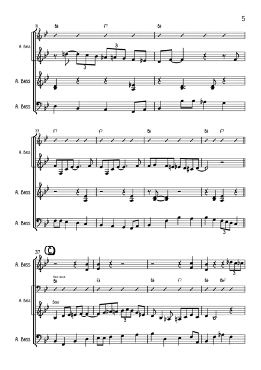 Blue Monk Blue Monk Double Bass scores gallery preview page 5