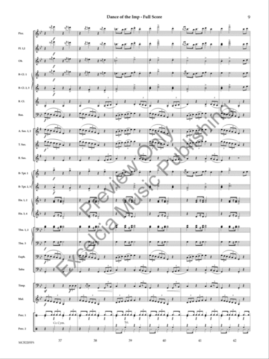 Dance of the Imp (Score) Concert Band scores gallery preview page 10