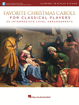 Book cover for Favorite Christmas Carols for Classical Players - Clarinet and Piano