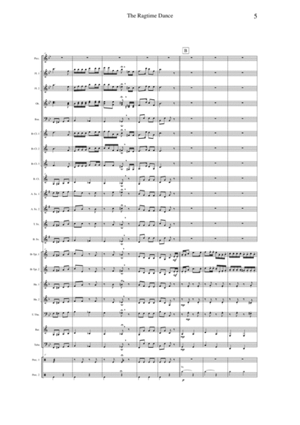 Scott Joplin: The Ragtime Dance, arranged for concert band by Paul Wehage, score and complete parts