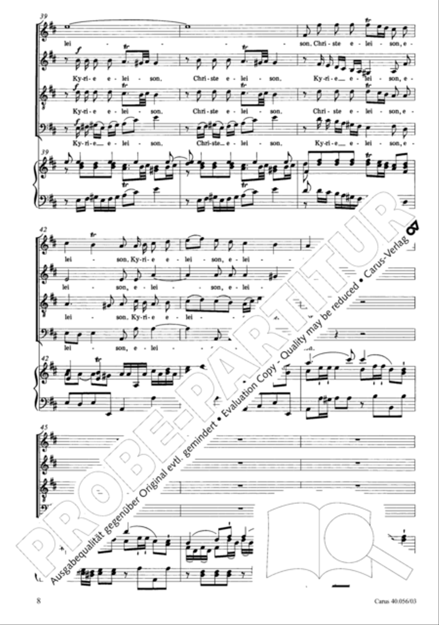 Litaniae Lauretanae B.M.V. in D 4-Part scores gallery preview page 9