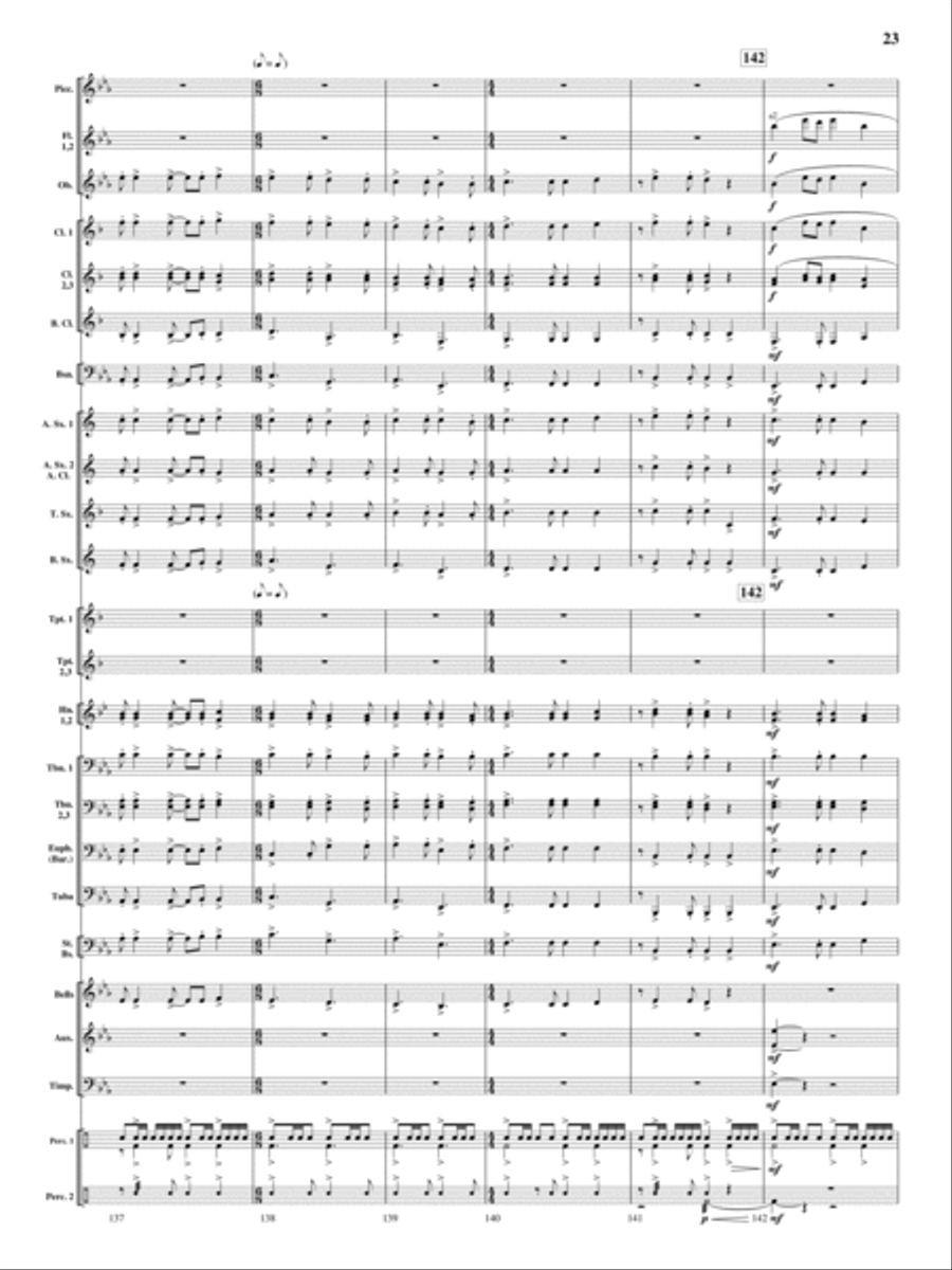 On Wings of Magic Concert Band scores gallery preview page 22
