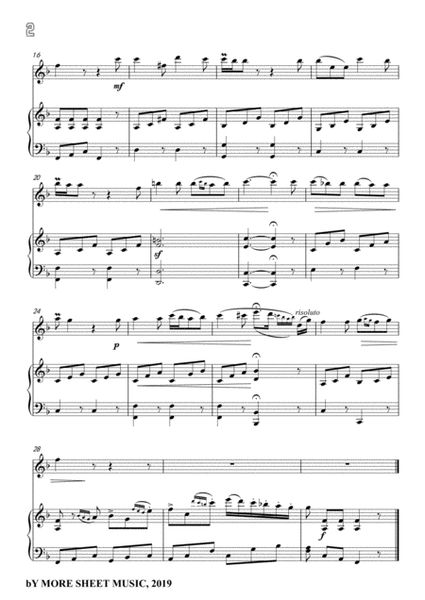 Paisiello-Nel cor più non mi sento,for Violin and Piano image number null