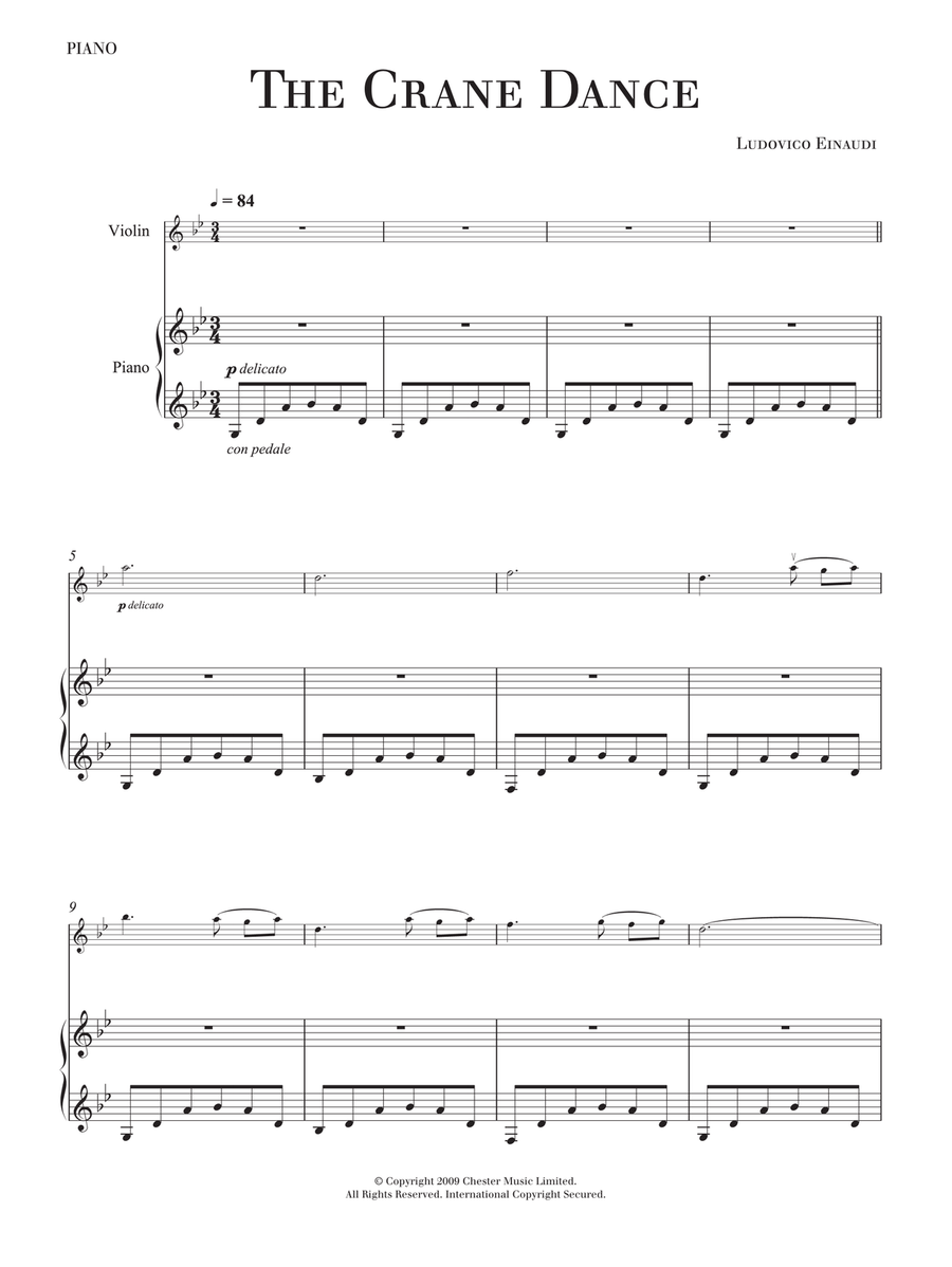 The Crane Dance Violin Solo scores gallery preview page 1