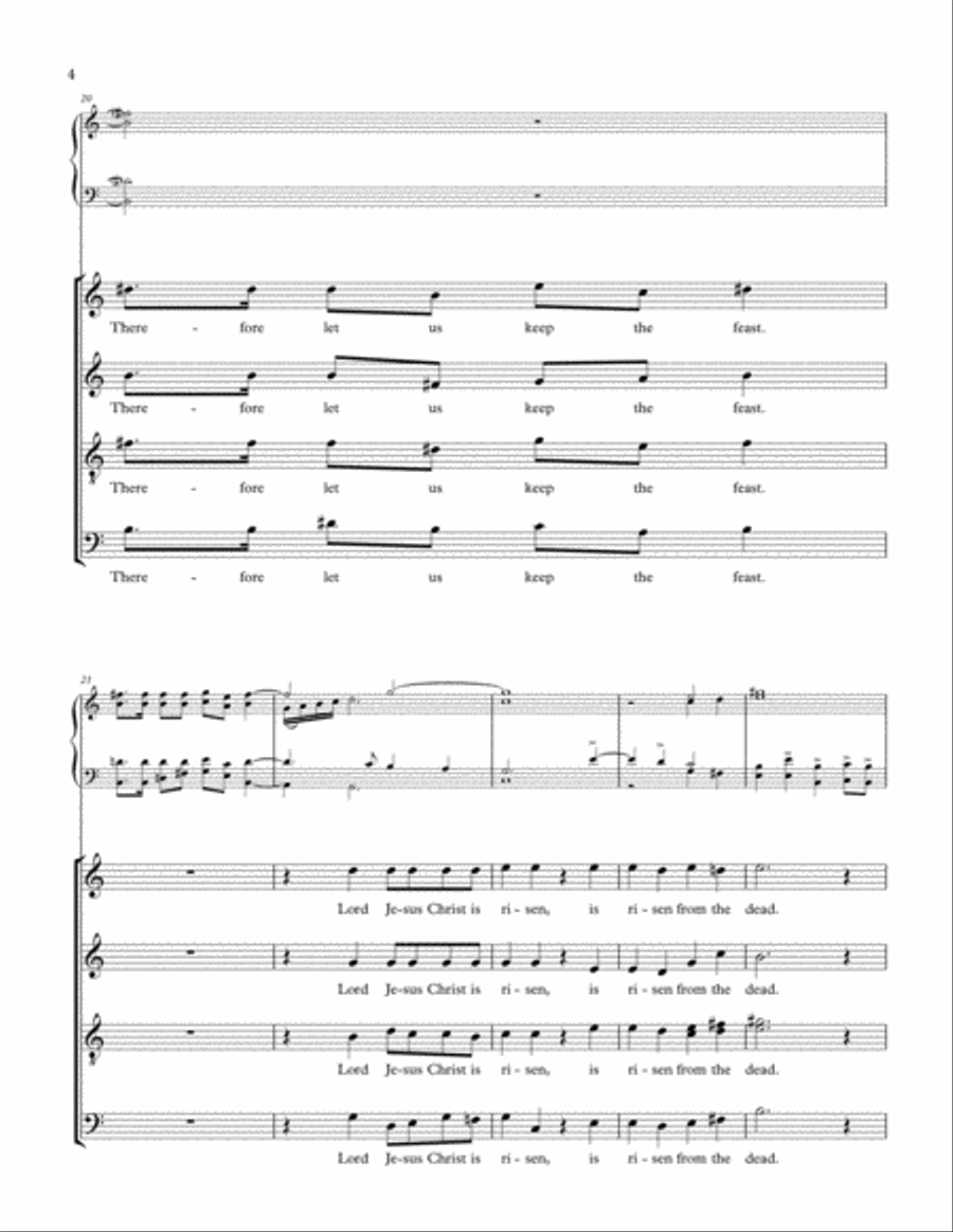 Lord Christ is Risen Lord Christ is Risen 4-Part scores gallery preview page 4