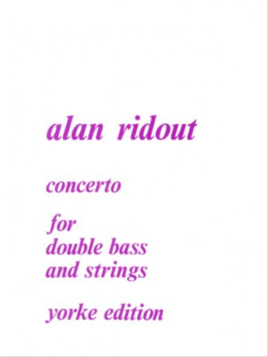 Concerto For Double Bass And Strings Chamber Music scores gallery preview page 1
