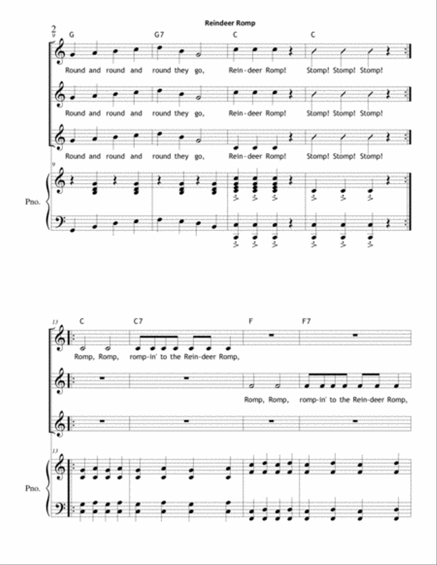 Reindeer Romp 3-Part scores gallery preview page 2