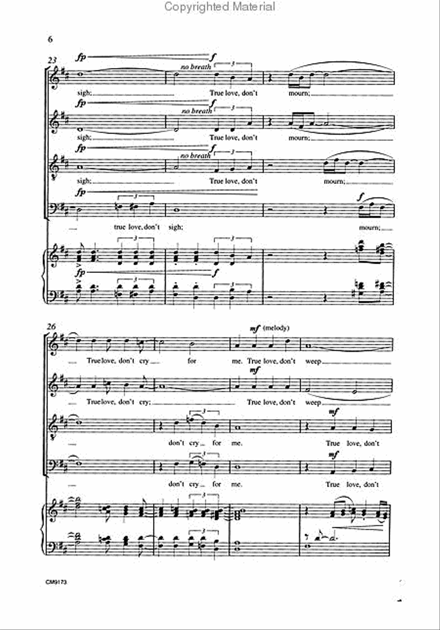 Every Night When the Sun Goes In 4-Part scores gallery preview page 3