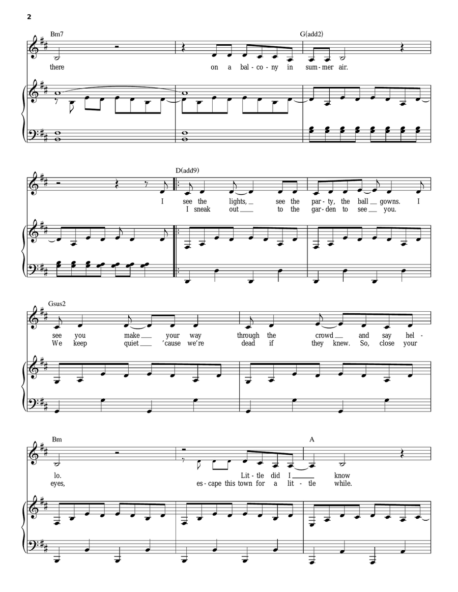 Love Story Piano, Vocal scores gallery preview page 2