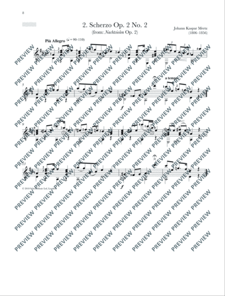 Romantic Guitar Anthology Classical Guitar scores gallery preview page 9