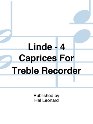 Linde - 4 Caprices For Treble Recorder