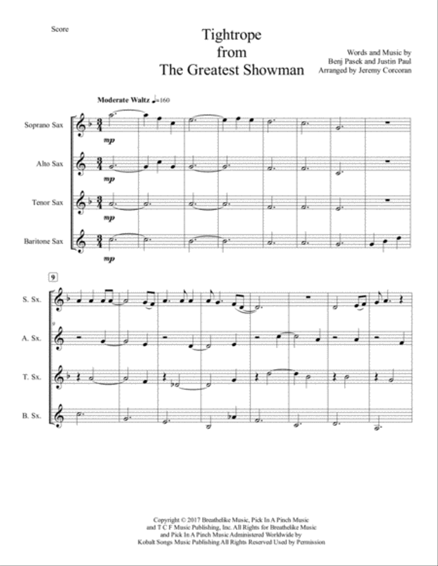 Tightrope Woodwind Quartet scores gallery preview page 2