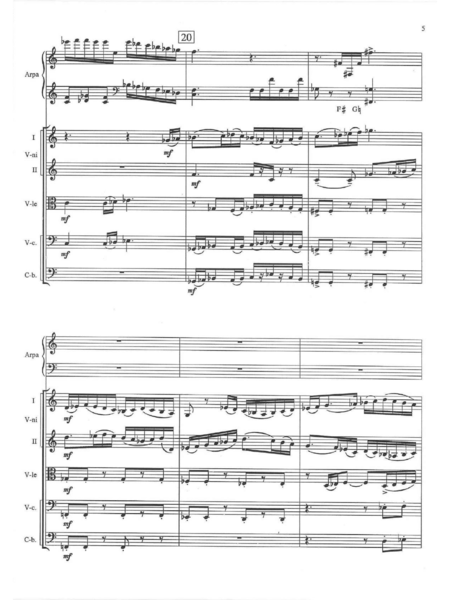 [Van de Vate] Sextet for Harp and Strings