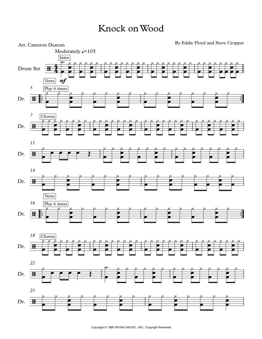 Knock On Wood Knock On Wood Drum Set scores gallery preview page 1