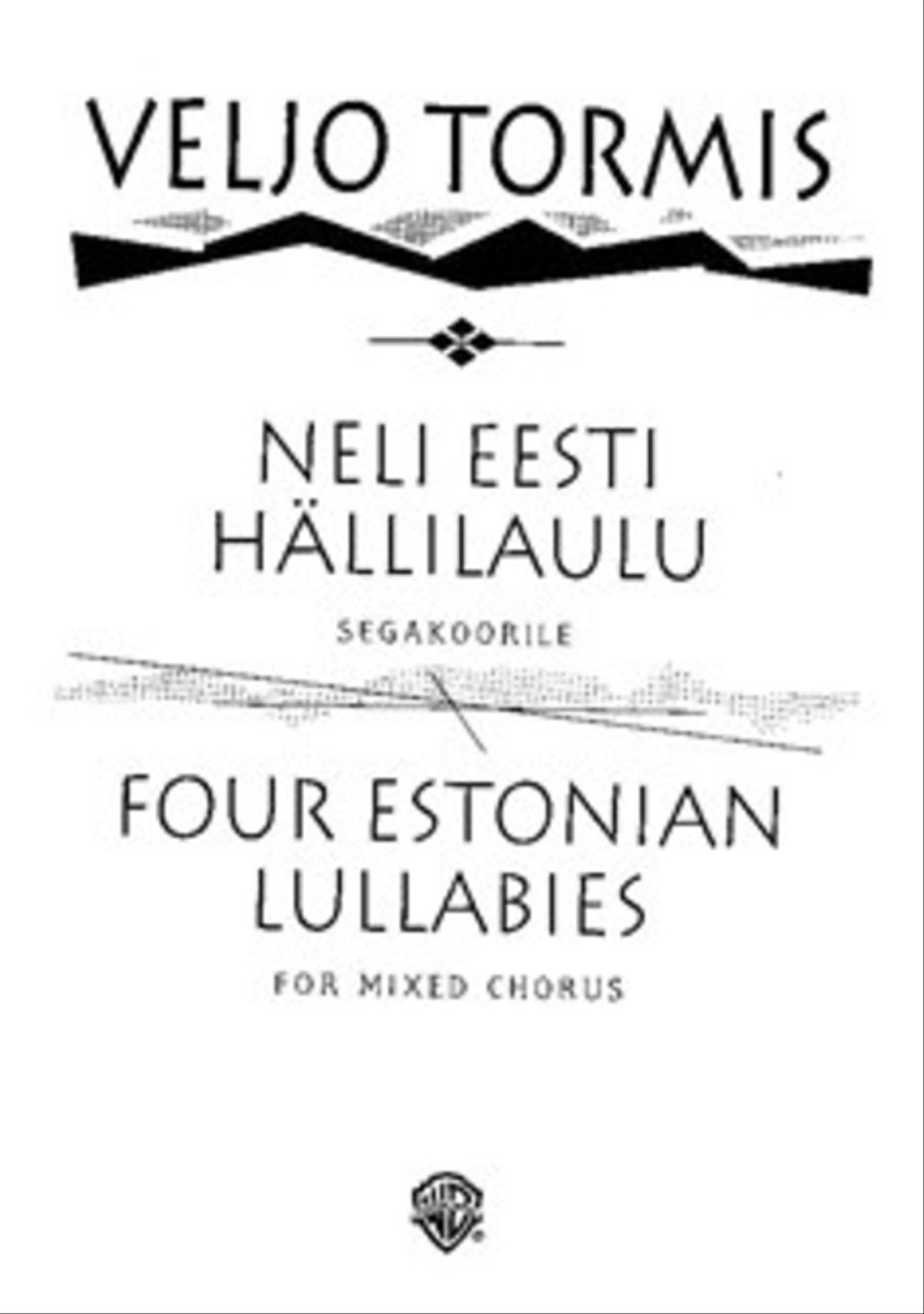Neli eesti hällilaulu / Four Estonian Lullabies Mixed Choir scores gallery preview page 1