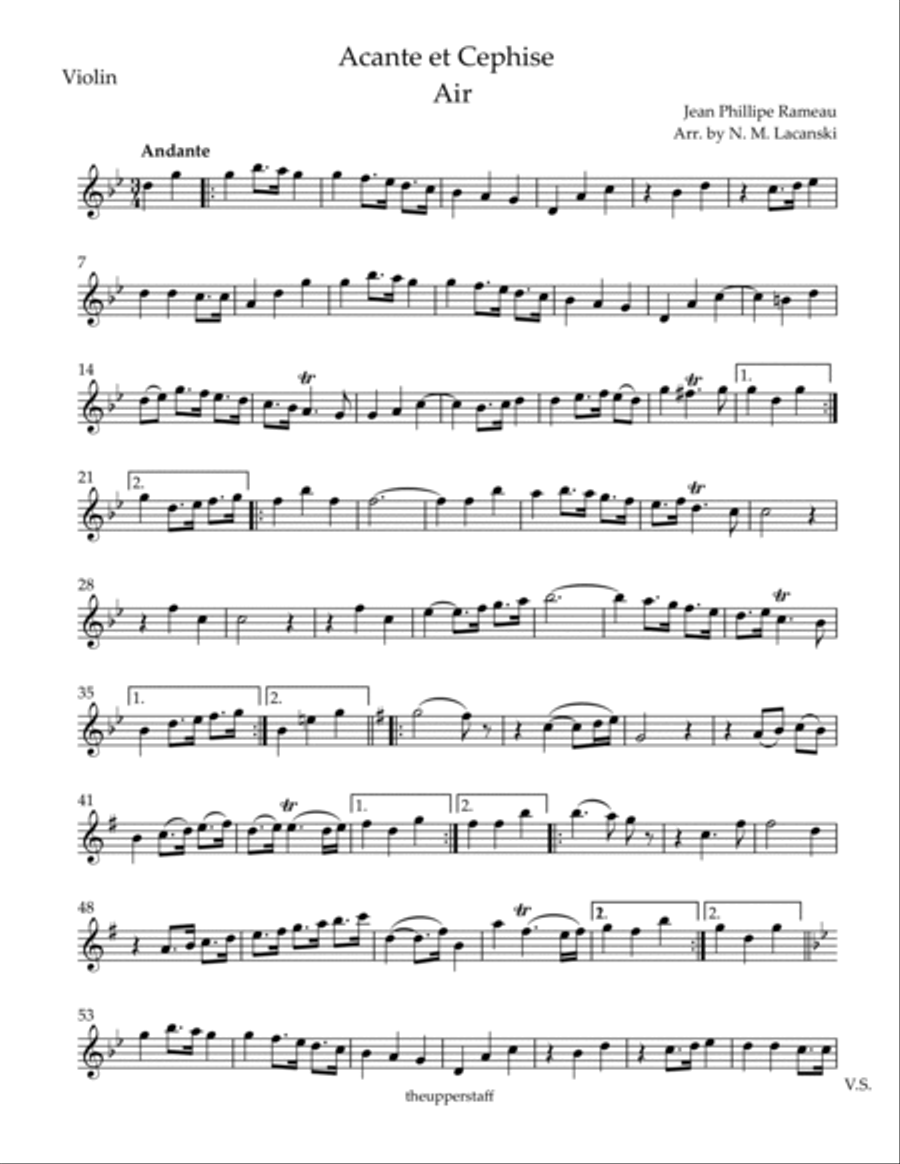 Acante et Cephise - Air String Trio scores gallery preview page 6