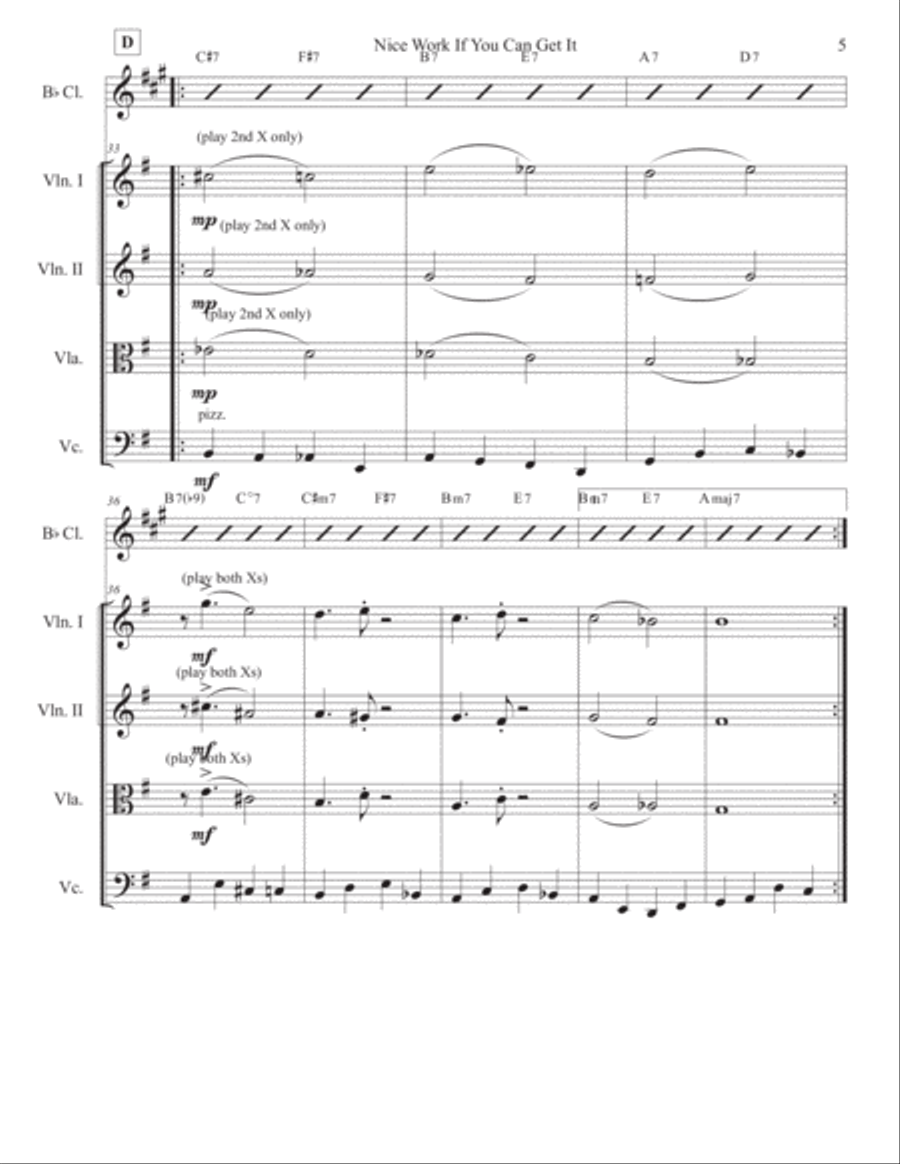 Nice Work If You Can Get It Chamber Orchestra scores gallery preview page 5