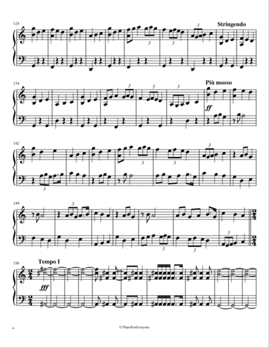 'Jupiter' from The Planets - Holst (Easy Piano) Easy Piano scores gallery preview page 4