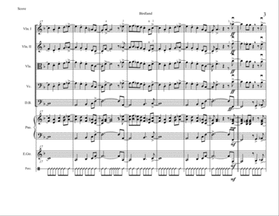 Birdland Set of Parts scores gallery preview page 4