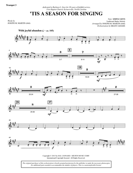 Appalachian Winter (A Cantata For Christmas) - Bb Trumpet 3