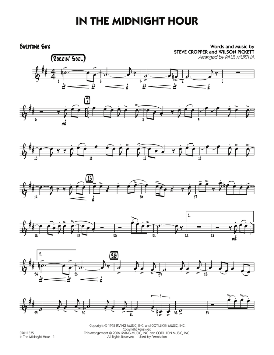 In The Midnight Hour - Baritone Sax