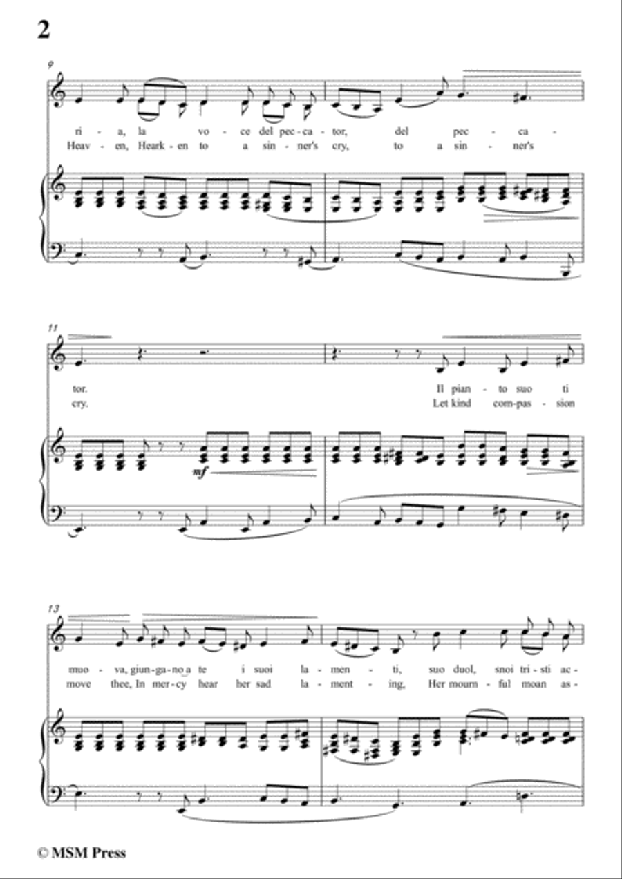 Durante-Vergin,tutto amor,in a minor,for Voice and Piano Voice Solo scores gallery preview page 4