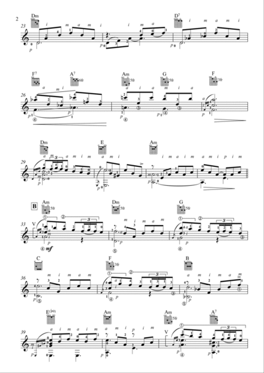 Russian Etude №1 Russian Etude №1 Classical Guitar scores gallery preview page 2