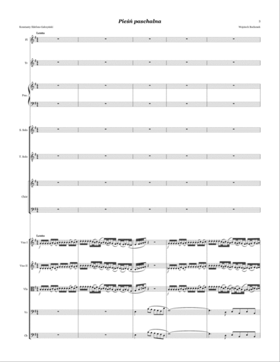 Pieśń paschalna (Oratorium na Wielki Post) Chamber Orchestra scores gallery preview page 4