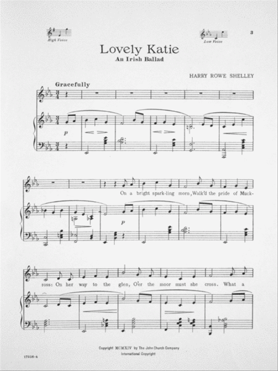 Lovely Katie. An Irish Ballad Voice scores gallery preview page 3