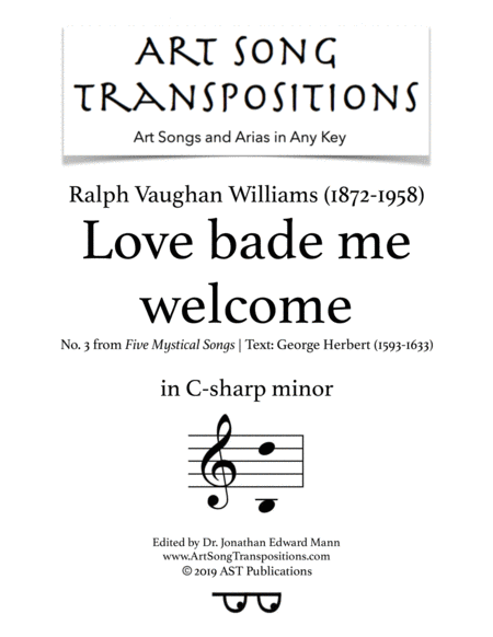 Love bade me welcome (C-sharp minor)