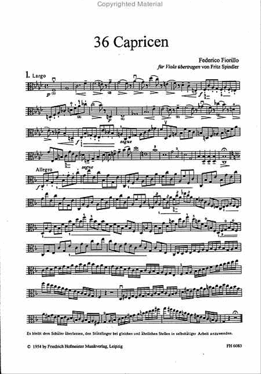 36 Capricen Viola Solo scores gallery preview page 2