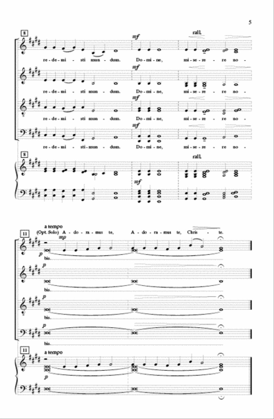 Adoramus Te, Christe Divisi scores gallery preview page 4