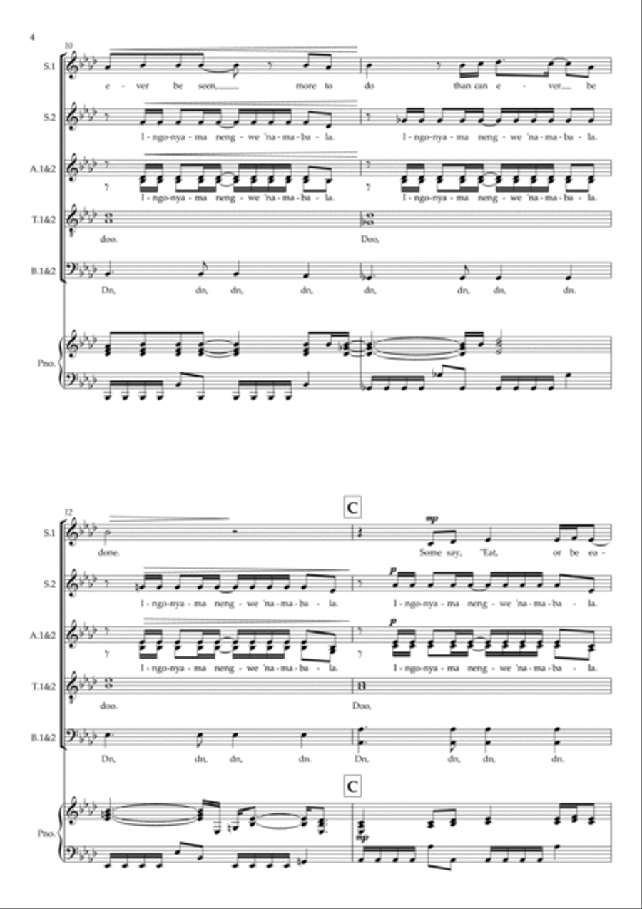 Circle Of Life 4-Part scores gallery preview page 4