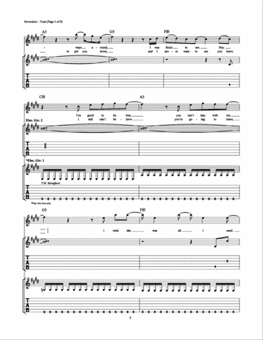 Trust Electric Guitar scores gallery preview page 3