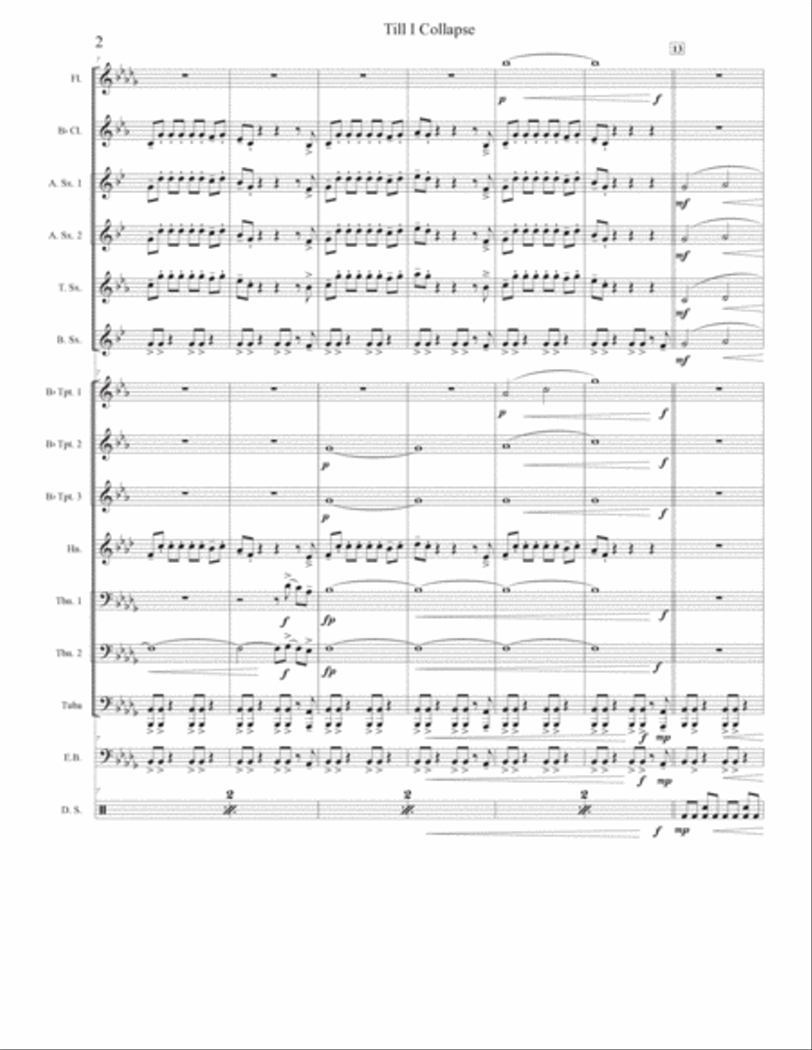 Till I Collapse Marching Band scores gallery preview page 2