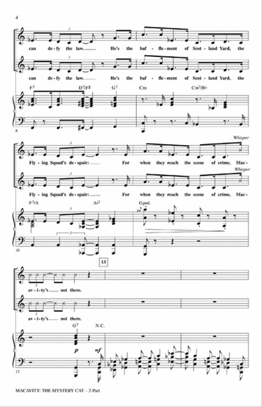 Macavity: The Mystery Cat Choir scores gallery preview page 3