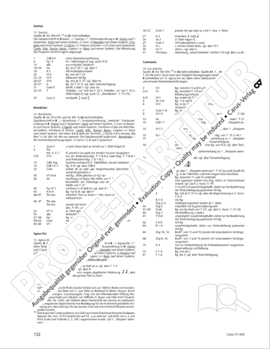Missa longa in C major (Missa longa in C) 4-Part scores gallery preview page 144