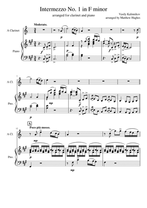Intermezzo for Clarinet and Piano