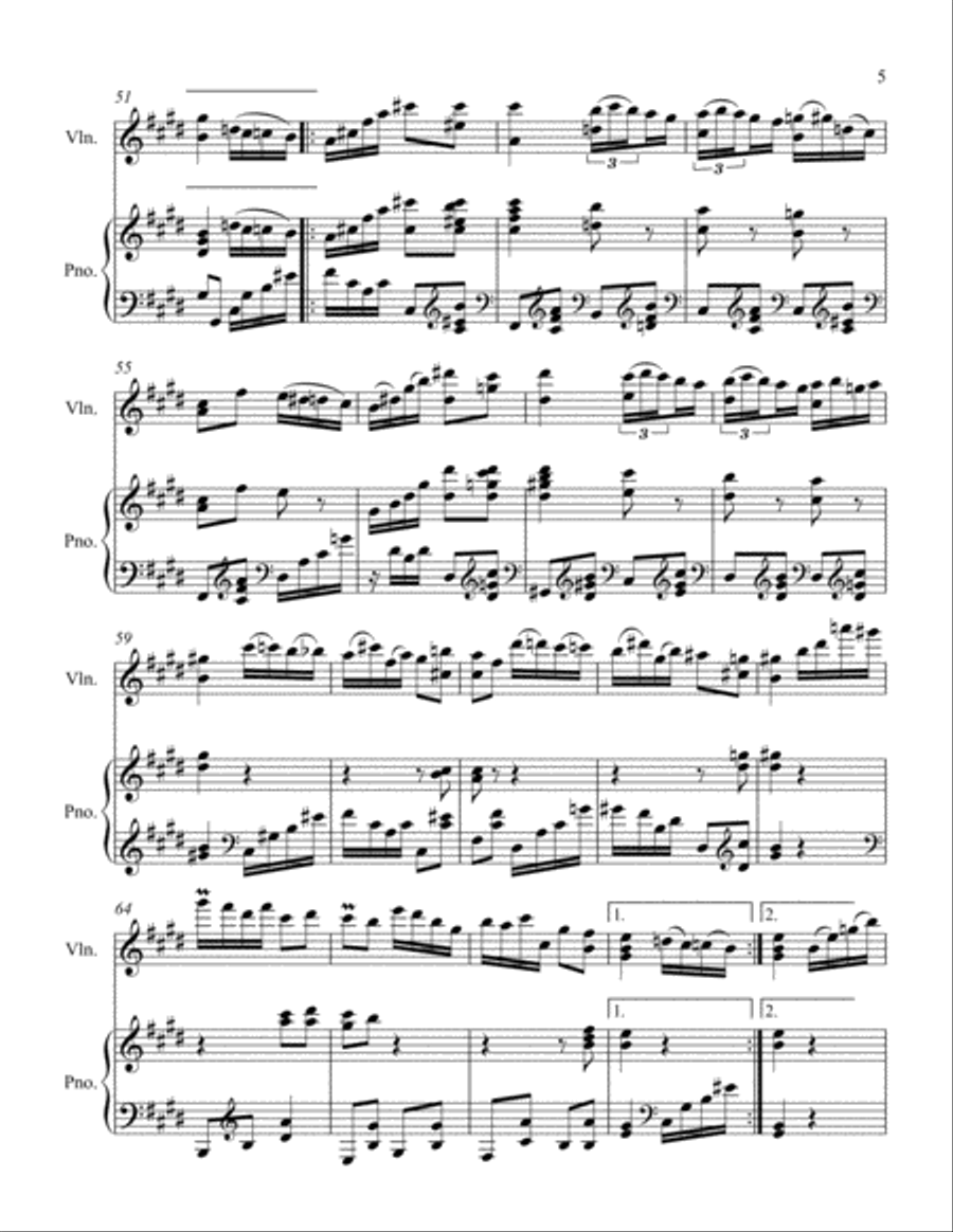 Pavana Violin Solo scores gallery preview page 5