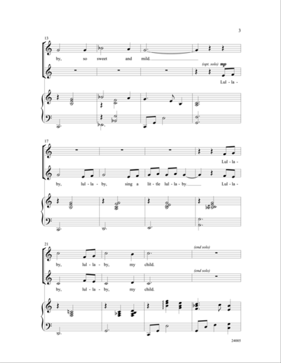 Christmas Lullaby 2-Part scores gallery preview page 3