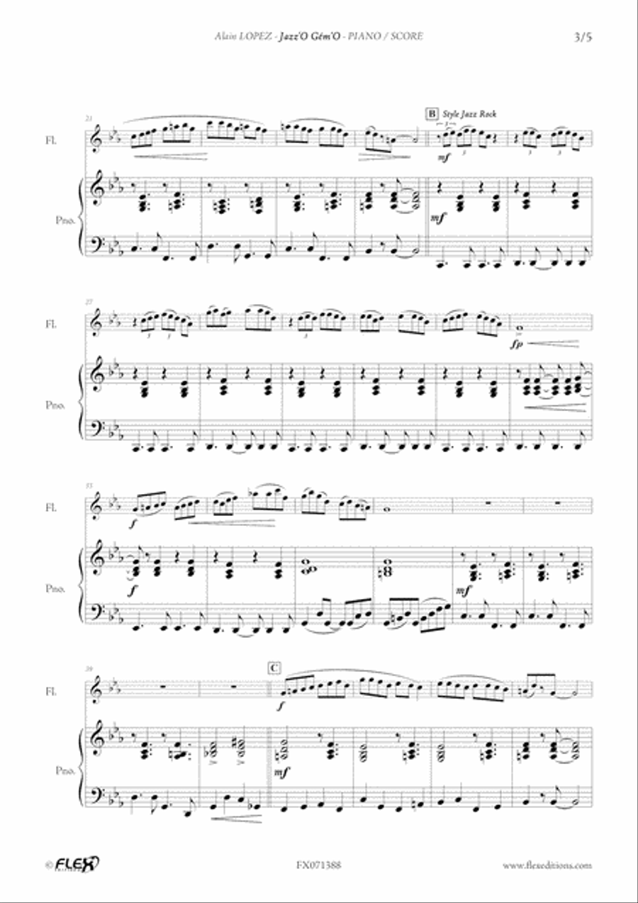 Jazz'O Gem'O Flute Solo scores gallery preview page 3