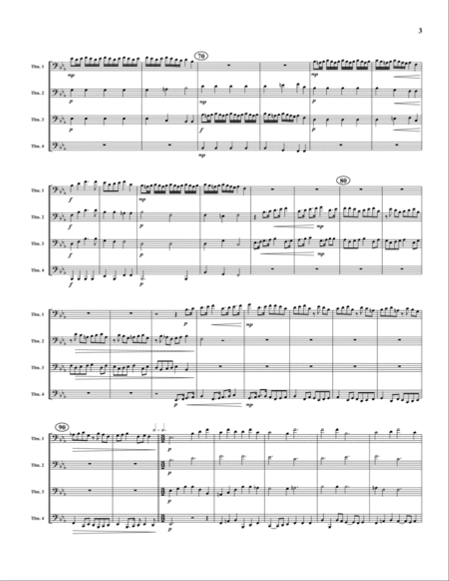Canzona Bergamasca Canzona Bergamasca Trombone Quartet scores gallery preview page 3