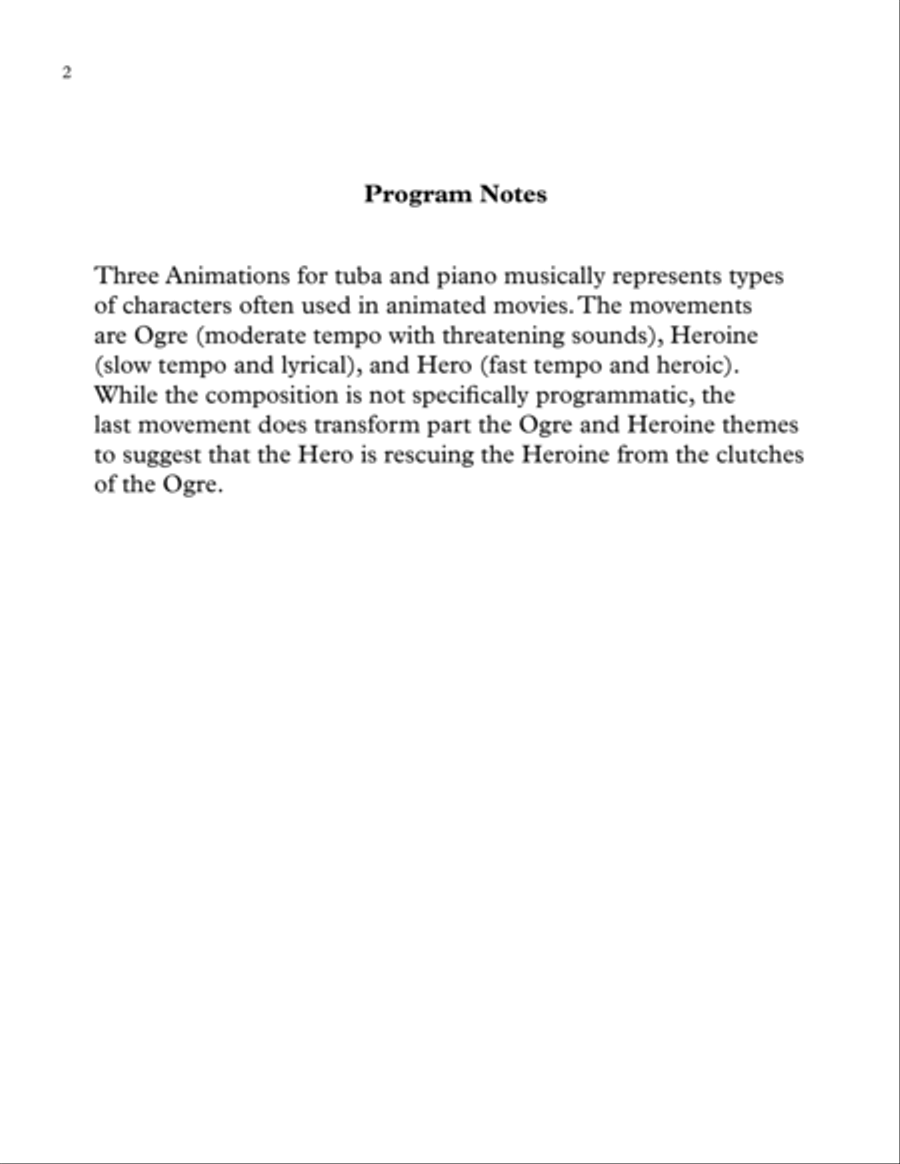 Three Animations for Tuba and Piano Tuba scores gallery preview page 2