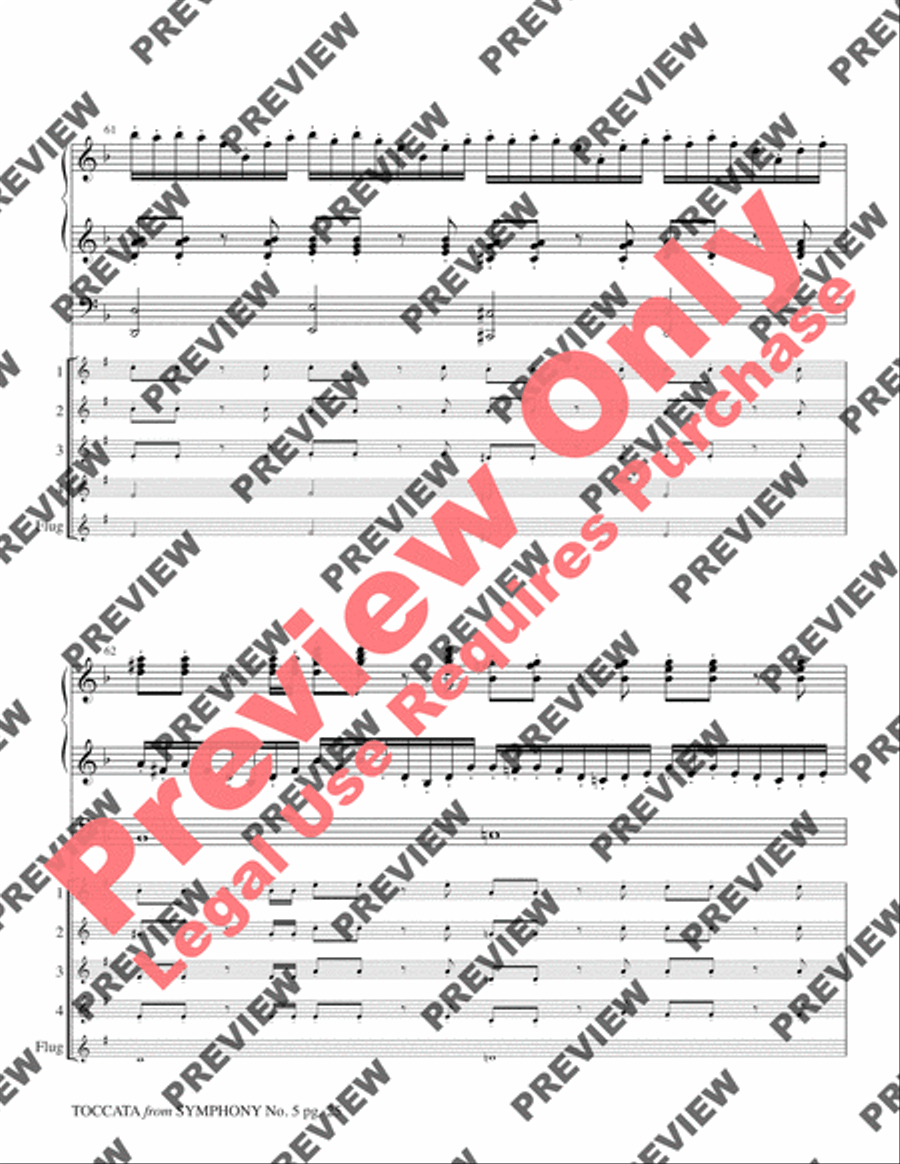 Toccata (from Symphony No. 5) Small Ensemble scores gallery preview page 27