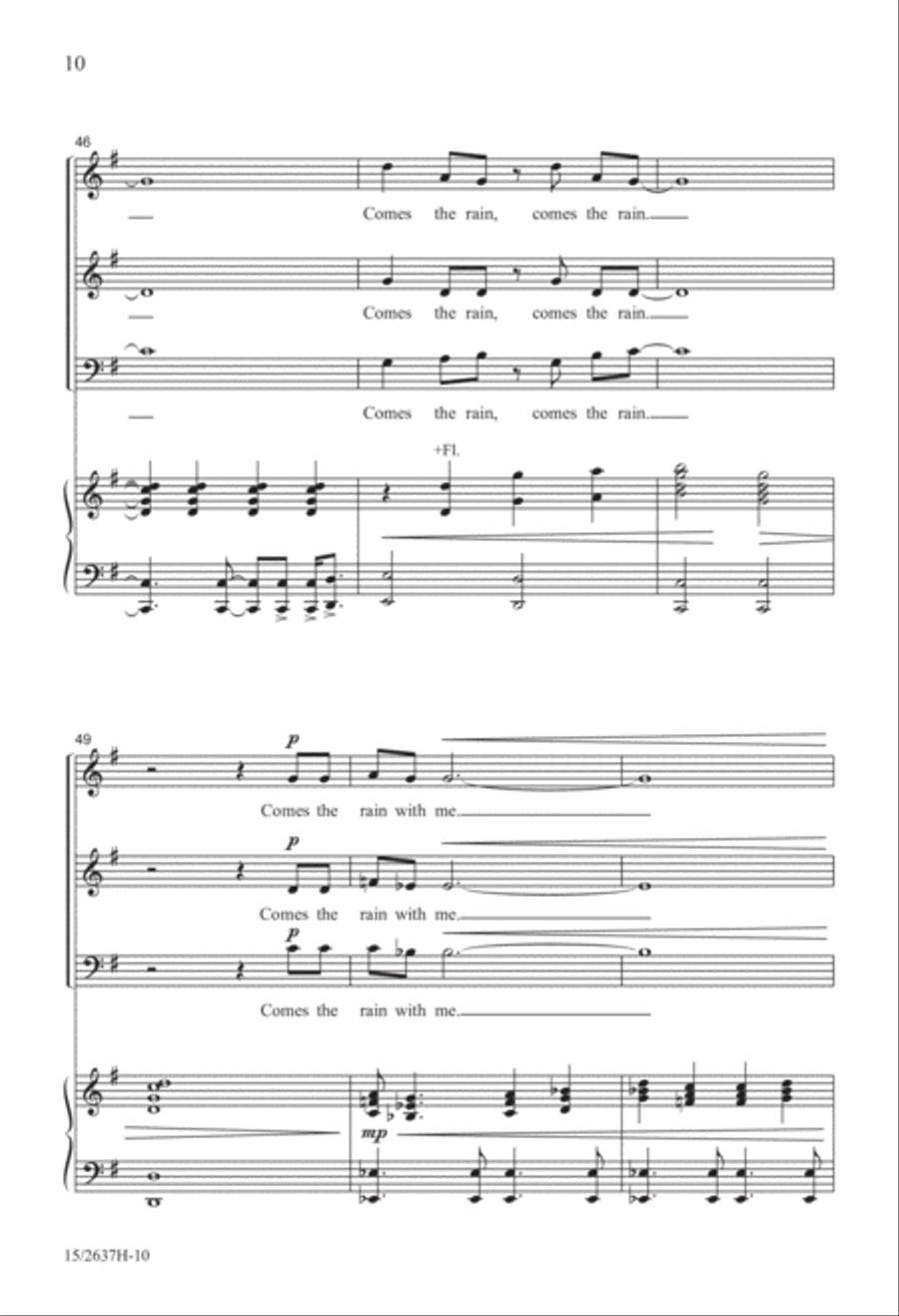 Comes the Rain With Me 3-Part scores gallery preview page 11